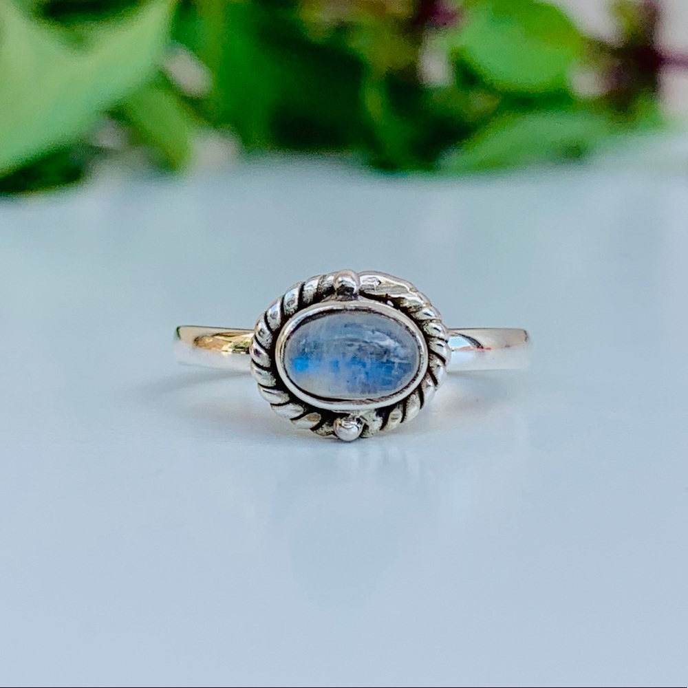 Moonstone Ring Sterling Silver